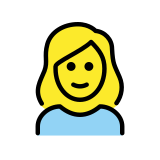 Mujer rubia - OpenMoji