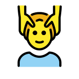 Hombre recibiendo masaje - OpenMoji