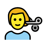 Hombre cortándose el pelo - OpenMoji