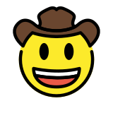Cara con sombrero de vaquero - OpenMoji
