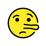 Cara de mentiroso - OpenMoji