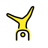 Persona haciendo voltereta lateral - OpenMoji