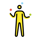 Persona haciendo malabares - OpenMoji