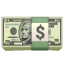 Emoji billetes de un dólar U+1F4B5
