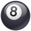 Emoji de la bola de billar 8 negra U+1F3B1