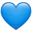 Emoji de corazón azul U+1F499