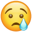 Emoji que llora U+1F622