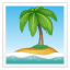 Desert island emoji U + 1F3DD