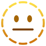 Cara de la línea de puntos U+1FAE5 Cara de la línea de puntos U+1FAE5