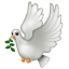 Emoji de una paloma blanca U+1F54A