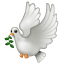 Emoji of a white dove U + 1F54A