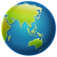 Bola del mundo Asia y Australia U+1F30F Bola del mundo Asia y Australia U+1F30F
