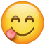 Emoticono hambriento con la lengua fuera U+1F60B Emoticono hambriento con la lengua fuera U+1F60B