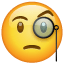 Emoji con monóculo U+1F9D0 Emoji con monóculo U+1F9D0