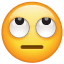 Emoticono con los ojos en blanco U+1F644 Emoticono con los ojos en blanco U+1F644