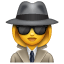 Mujer detective U+1F575 U+2640 Mujer detective U+1F575 U+2640