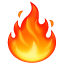 Emoji of a fire flame U + 1F525