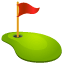Hoyo de golf con bandera U+26F3