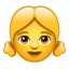 Emoji niña U+1F467 Emoji niña U+1F467