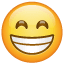Emoji que sonríe feliz U+1F601 Emoji que sonríe feliz U+1F601