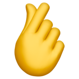 Dedo índice pulgar cruzado Emoji U+1FAF0 Dedo índice pulgar cruzado Emoji U+1FAF0