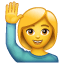 Emoji de una persona que levanta la mano U+1F64B Emoji de una persona que levanta la mano U+1F64B
