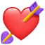 Emoji de corazón con flecha U+1F498 Emoji de corazón con flecha U+1F498