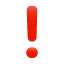 Emoji de un signo de exclamación rojo U+2757