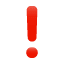 Emoji de un signo de exclamación rojo U+2757 Emoji de un signo de exclamación rojo U+2757