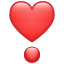 Emoji de signo de exclamación en forma de corazón U+2763