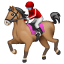 Emoji carrera de caballos U+1F3C7