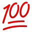 Emoji 100 U+1F4AF Emoji 100 U+1F4AF