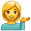 Emoticono de una mujer que extiende la mano U+1F481 Emoticono de una mujer que extiende la mano U+1F481