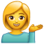 Emoticono de una mujer que extiende la mano U+1F481