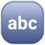 Botón abc U+1F524 Botón abc U+1F524