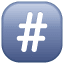 Emoji hashtag U+20E3 Emoji hashtag U+20E3
