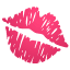 Emoji de la marca de un beso U+1F48B