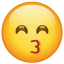 Emoticono que se ríe y lanza un beso U+1F619