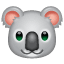Emoticono de un koala U+1F428 Emoticono de un koala U+1F428