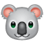 Emoticon of a koala U + 1F428