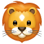Emoji de un león U+1F981