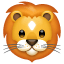 Emoji de un león U+1F981 Emoji de un león U+1F981