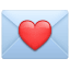 Emoticono de una carta con un corazón U+1F48C