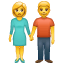 Un hombre y una mujer que van de la mano U+1F46B Un hombre y una mujer que van de la mano U+1F46B