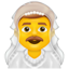 Emoji de hombre con velo U+1F470 U+2642 Emoji de hombre con velo U+1F470 U+2642