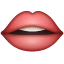 Emoji de unos labios rojos U+1F444