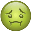 Emoticono verde a punto de vomitar U+1F922