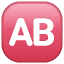 Símbolo del botón AB U+1F18E Símbolo del botón AB U+1F18E