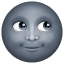 Emoticon of a black moon U + 1F31A