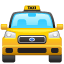 Vista frontal de un taxi U+1F696 Vista frontal de un taxi U+1F696